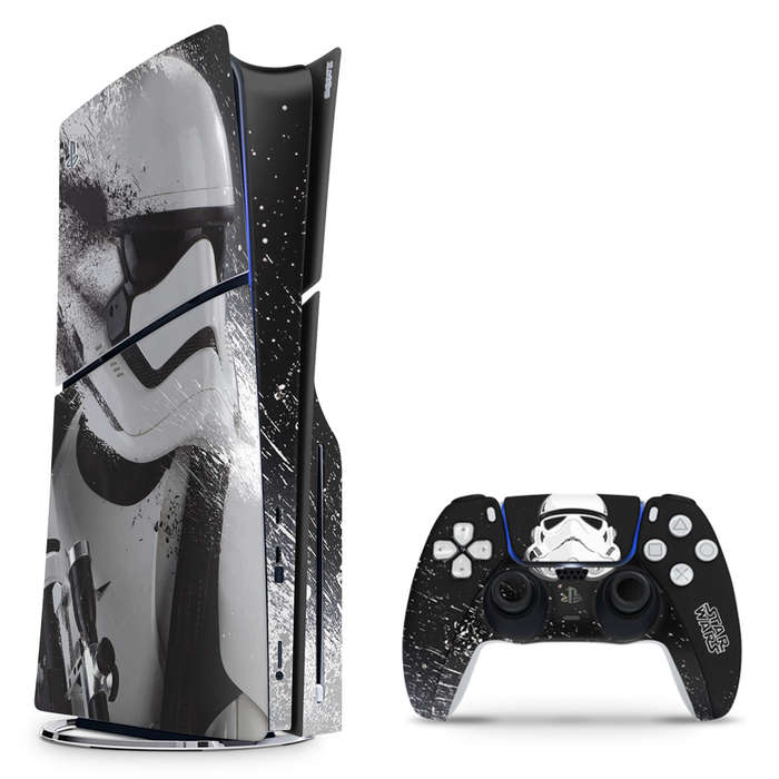 SkinNit Decal Sticker Skin For PS5 Slim : Stormtrooper