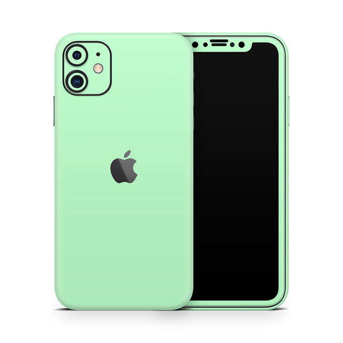 SkinNit Decal Sticker Skin Apple iPhone 11 Pastel Green (Decal Skin)