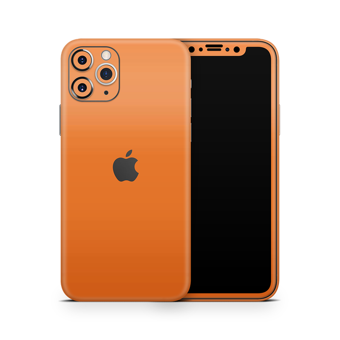 SkinNit Decal Sticker Skin Apple iPhone 11 Pro Max Matte Orange (Decal Skin)