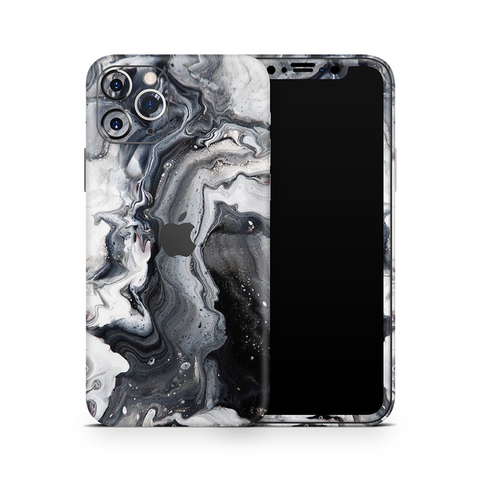 SkinNit Decal Sticker Skin Apple iPhone 11 Pro Max Marble White Desert (Decal Skin)