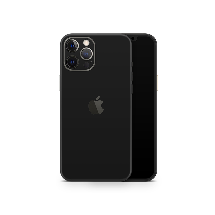 SkinNit Decal Sticker Skin Apple iPhone 12 Pro Matte Black (Decal Skin)