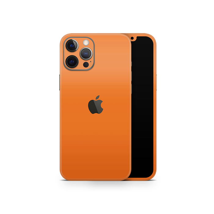 SkinNit Decal Sticker Skin Apple iPhone 12 Pro Max Matte Orange (Decal Skin)