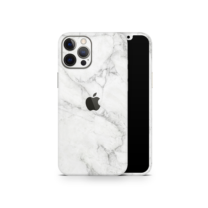 SkinNit Decal Sticker Skin Apple iPhone 12 Pro Marble White (Decal Skin)