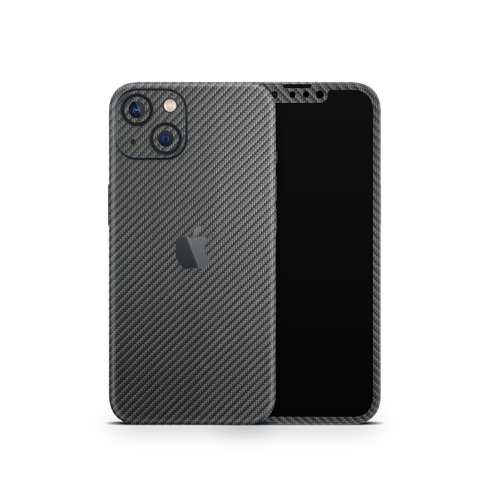SkinNit Decal Sticker Skin Apple iPhone 13 Mini Carbon Fiber Anthracite (Decal Skin)