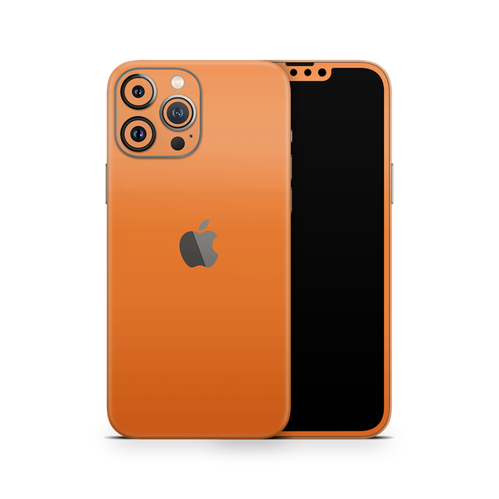 SkinNit Decal Sticker Skin Apple iPhone 13 Pro Max Matte Orange (Decal Skin)