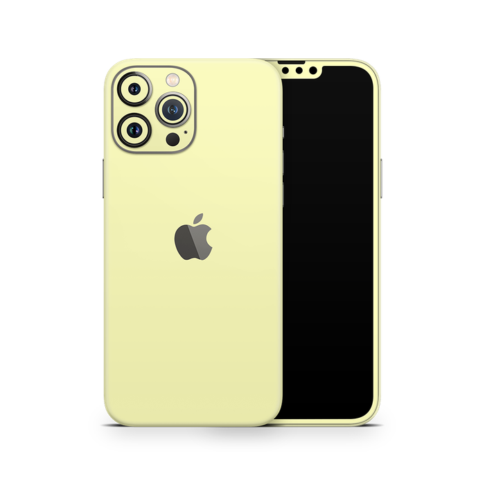 SkinNit Decal Sticker Skin Apple iPhone 13 Pro Max Pastel Yellow (Decal Skin)
