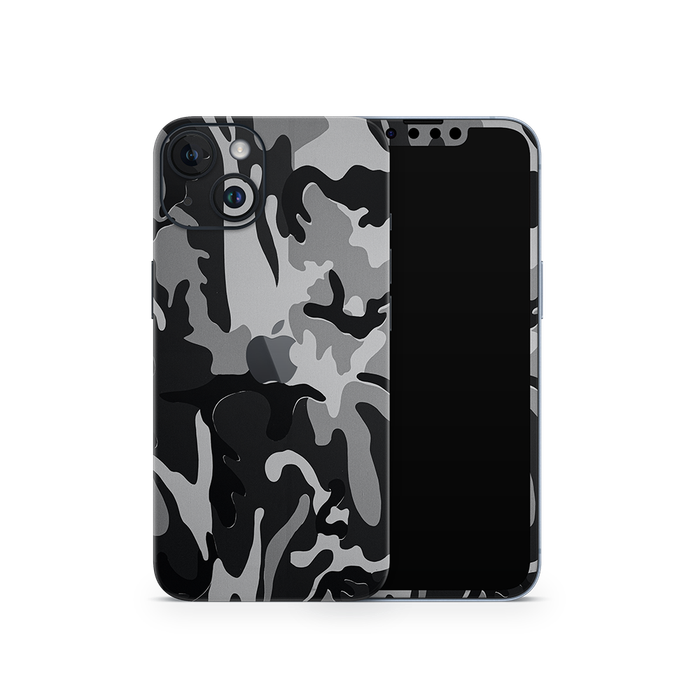 SkinNit Decal Sticker Skin Apple iPhone 14 Plus Camo Snow (Decal Skin)