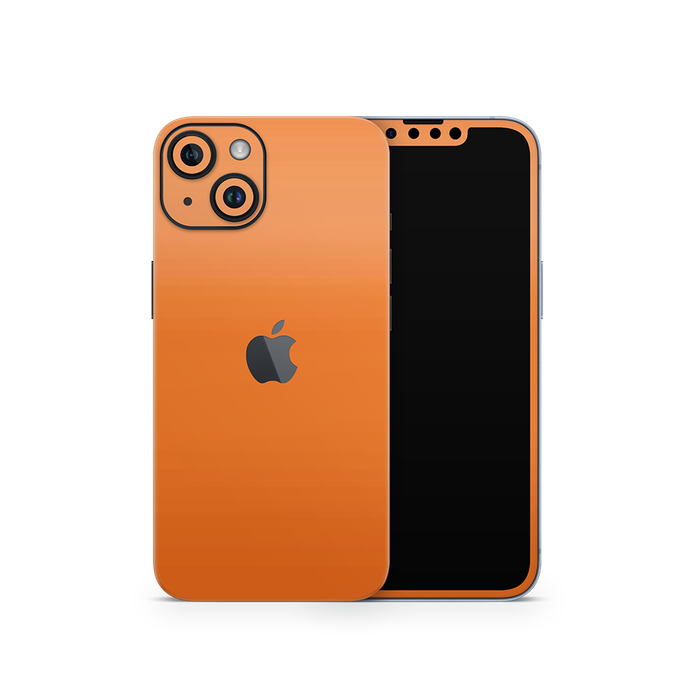 SkinNit Decal Sticker Skin Apple iPhone 14 Plus Matte Orange (Decal Skin)