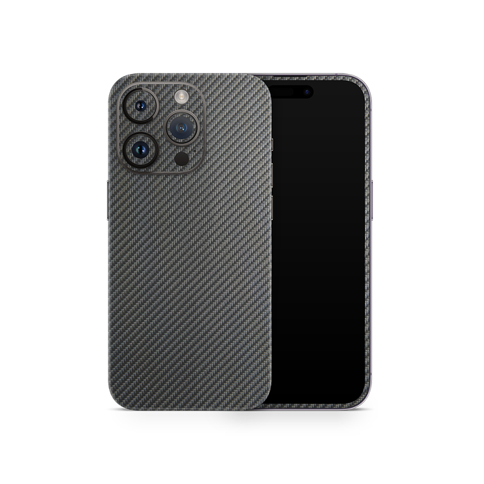 SkinNit Decal Sticker Skin Apple iPhone 15 Pro Max Carbon Fiber Anthracite