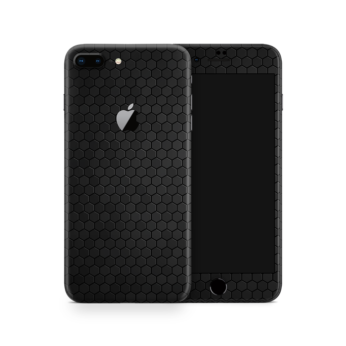 SkinNit Decal Sticker Skin Apple iPhone 8 Plus Honeycomb Black (Decal Skin)