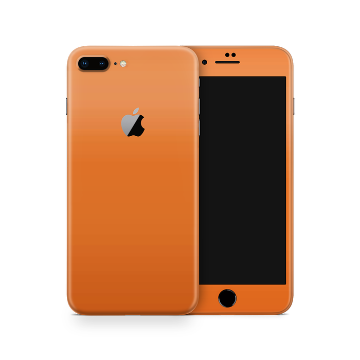 SkinNit Decal Sticker Skin Apple iPhone 8 Plus Matte Orange (Decal Skin)