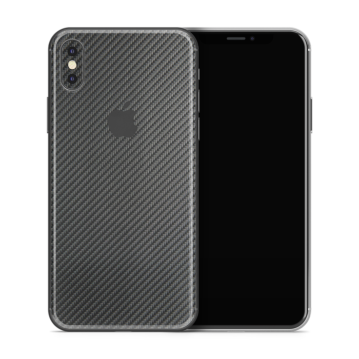 SkinNit Decal Sticker Skin Apple iPhone XS Carbon Fiber Anthracite (Decal Skin)