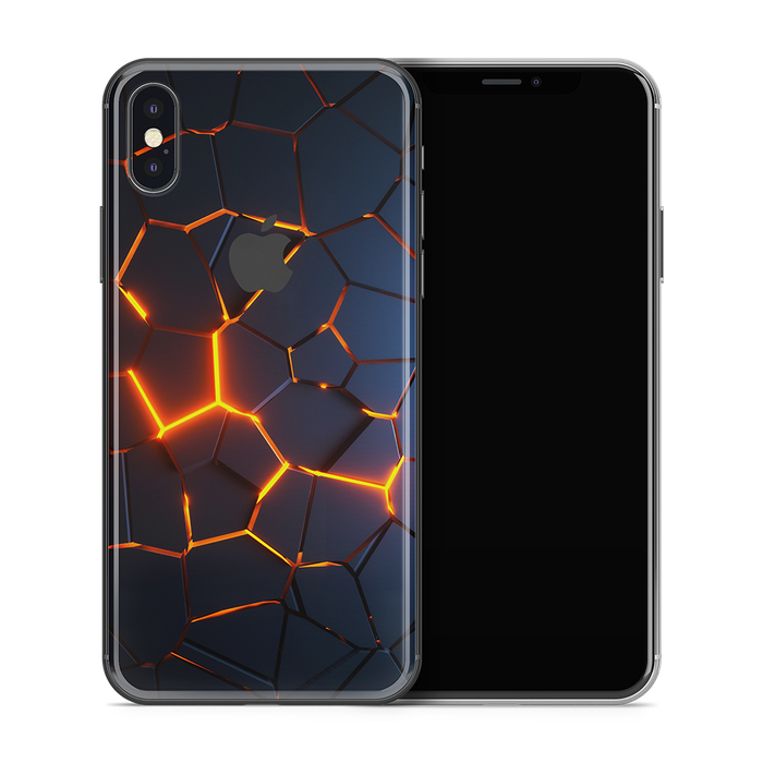 SkinNit Decal Sticker Skin Apple iPhone X Premium Lava (Decal Skin)
