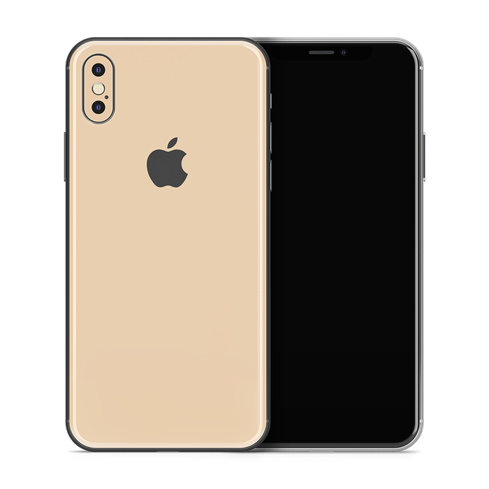 SkinNit Decal Sticker Skin Apple iPhone X Pastel Matte Orange (Decal Skin)