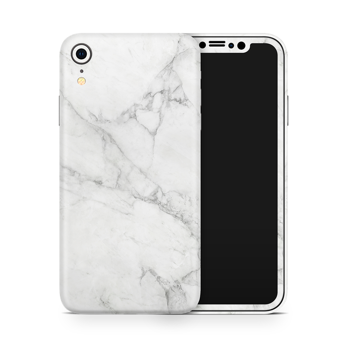 SkinNit Decal Sticker Skin Apple iPhone XR Marble White (Decal Skin)