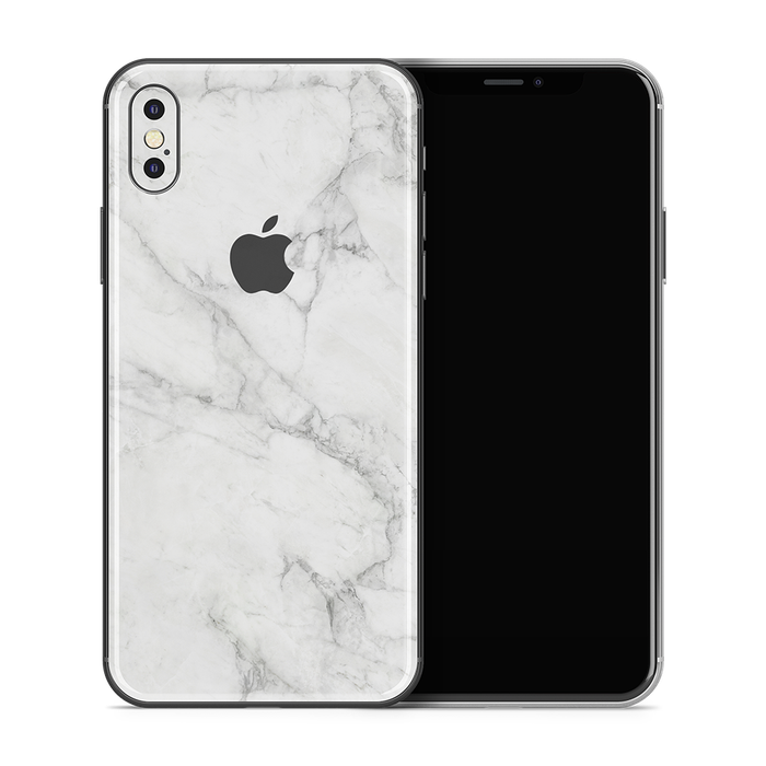 SkinNit Decal Sticker Skin Apple iPhone XS Max Marble White (Decal Skin)
