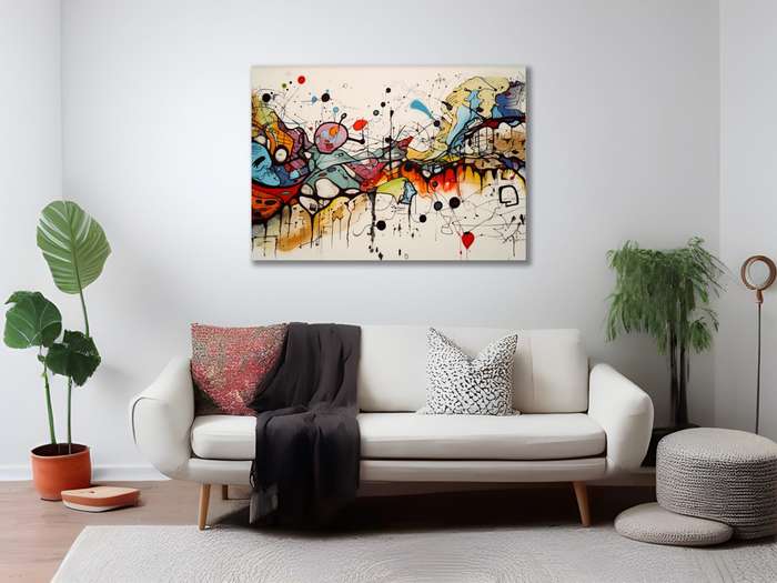 Canvas Wall Art: Chromatic Rhapsody - Abstract Canvas Print