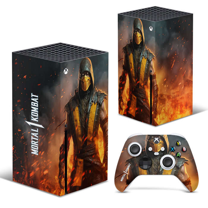 SkinNit Decal Sticker Skin For Xbox Series X: Mortal Kombat 1