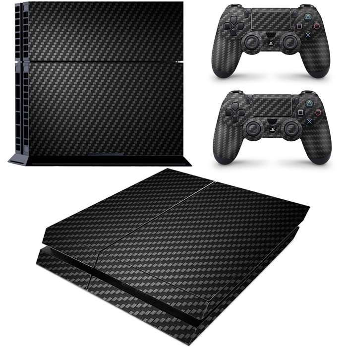 SkinNit Decal Sticker Skin For PS4: Carbon Fiber (Textured)