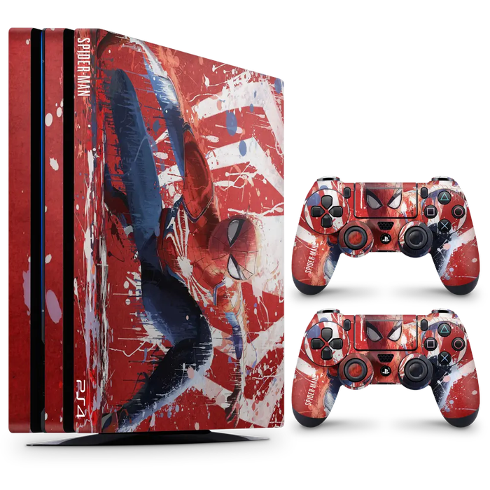 SkinNit Decal Sticker Skin For PS4 Pro: Spider-Man