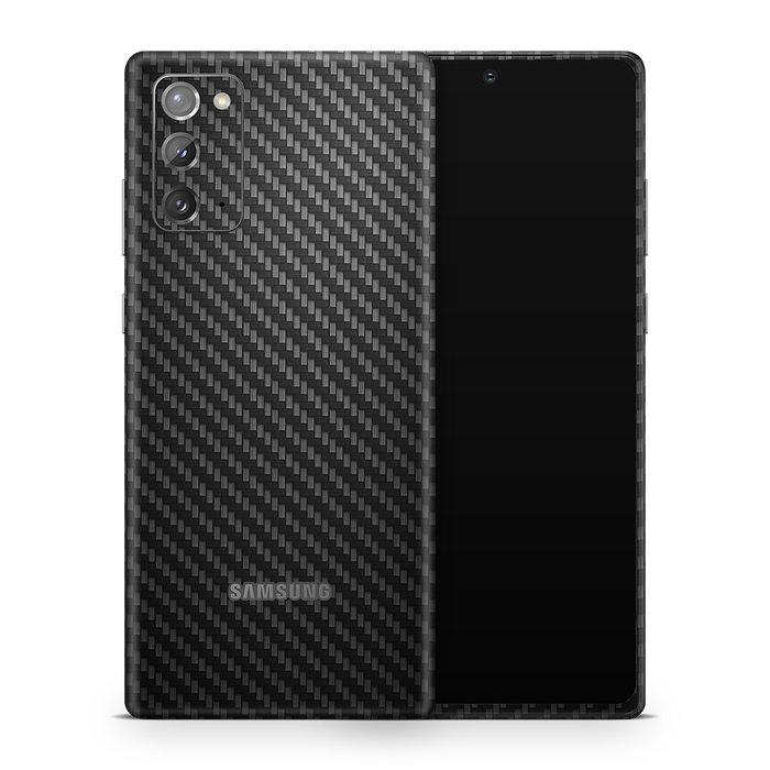 SkinNit Decal Sticker Skin Samsung Galaxy Note 20 Carbon Fiber Black (Decal Skin)