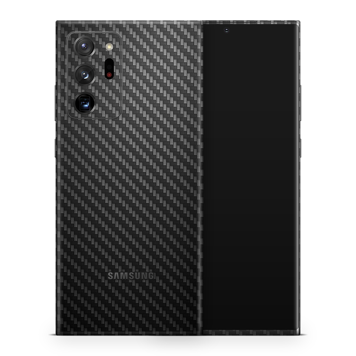 SkinNit Decal Sticker Skin Samsung Galaxy Note 20 Ultra Carbon Fiber Black (Decal Skin)