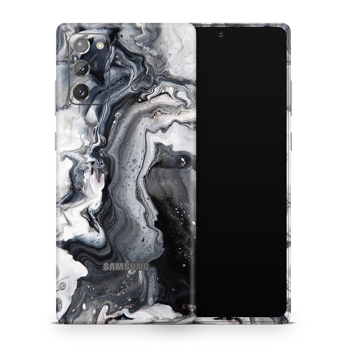 SkinNit Decal Sticker Skin Samsung Galaxy Note 20 Marble White Desert (Decal Skin)