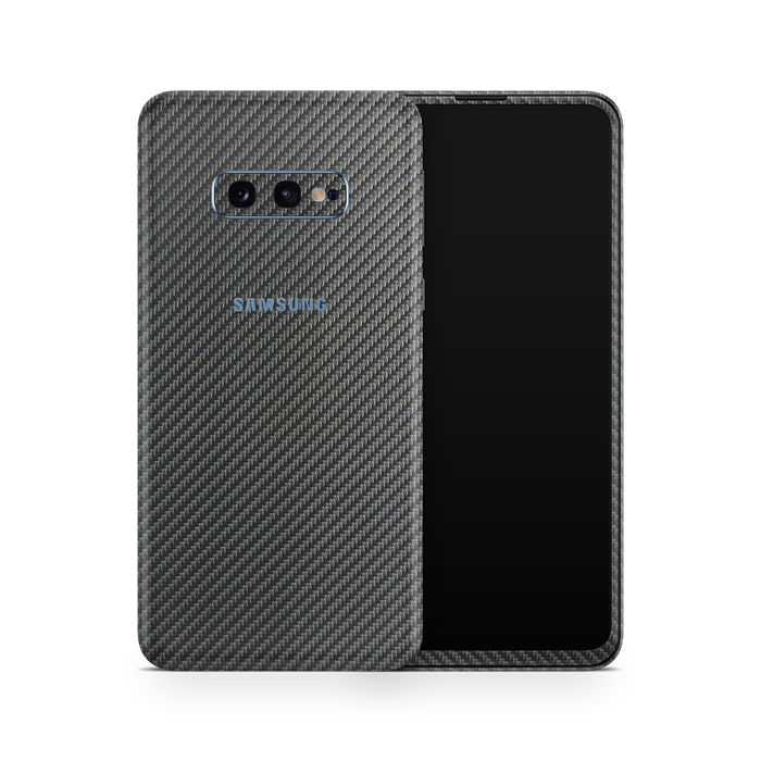 SkinNit Decal Sticker Skin Samsung Galaxy S10E Carbon Fiber Anthracite (Decal Skin)
