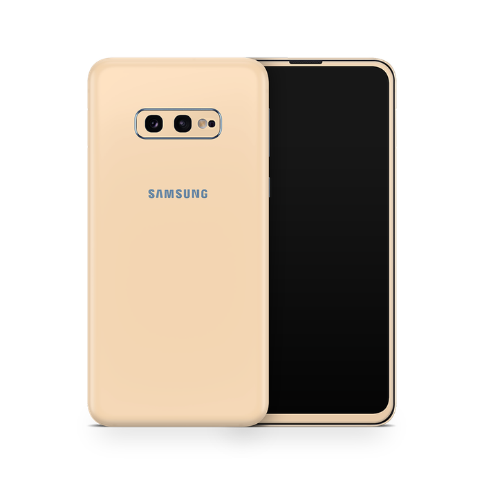 SkinNit Decal Sticker Skin Samsung Galaxy S10E Pastel Orange (Decal Skin)