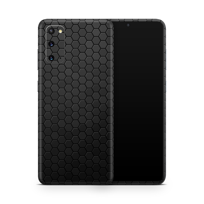 SkinNit Decal Sticker Skin Samsung Galaxy S20 Honeycomb Black (Decal Skin)