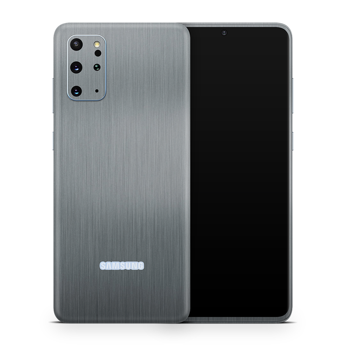 SkinNit Decal Sticker Skin Samsung Galaxy S20 Plus Brushed Aluminum (Decal Skin)