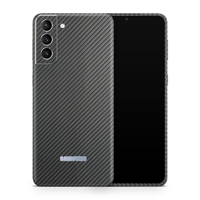 SkinNit Decal Sticker Skin Samsung Galaxy S21 Plus Carbon Fiber Anthracite (Decal Skin)