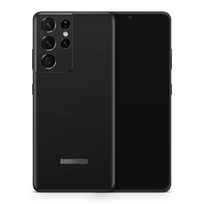 SkinNit Decal Sticker Skin Samsung Galaxy S21 Ultra Matte Black (Decal Skin)