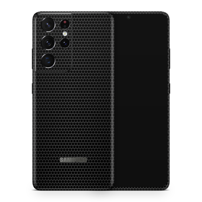 SkinNit Decal Sticker Skin Samsung Galaxy S21 Ultra Matrix Black (Decal Skin)