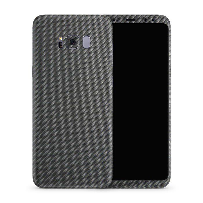 SkinNit Decal Sticker Skin Samsung Galaxy S8 Carbon Fiber Anthracite (Decal Skin)