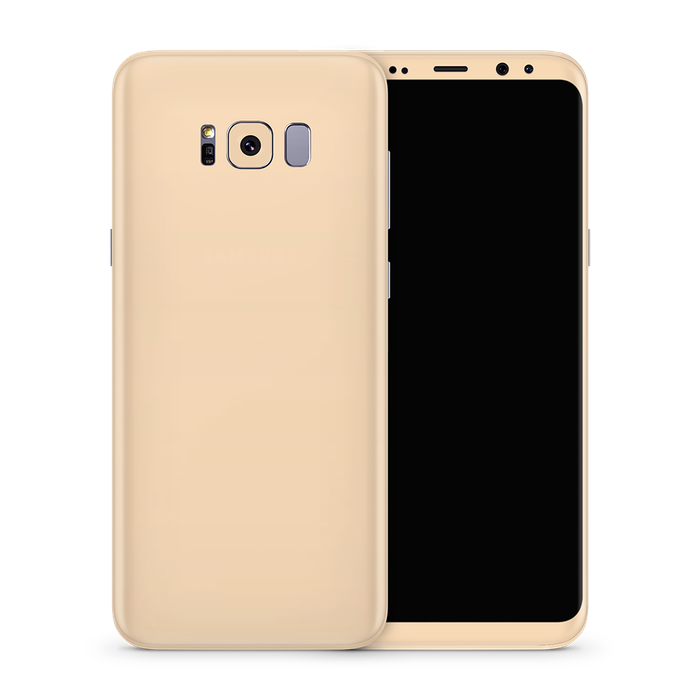SkinNit Decal Sticker Skin Samsung Galaxy S8 Pastel Orange (Decal Skin)