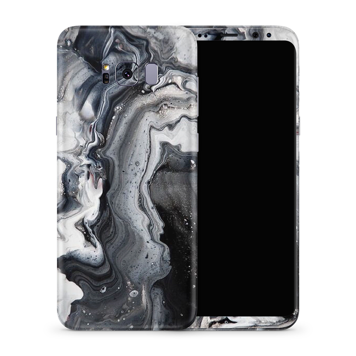 SkinNit Decal Sticker Skin Samsung Galaxy S8 Marble White Desert (Decal Skin)