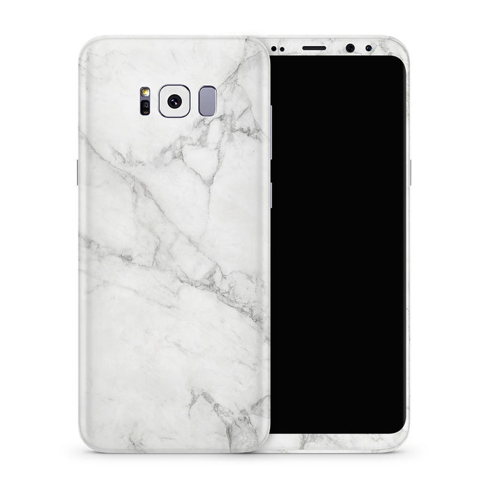 SkinNit Decal Sticker Skin Samsung Galaxy S8 Marble White (Decal Skin)