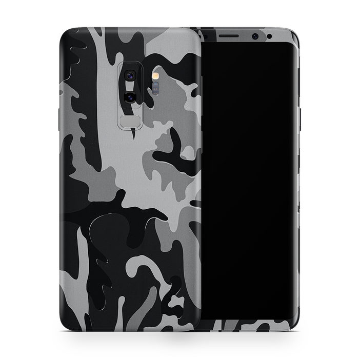 SkinNit Decal Sticker Skin Samsung Galaxy S9 Plus Camo Snow (Decal Skin)