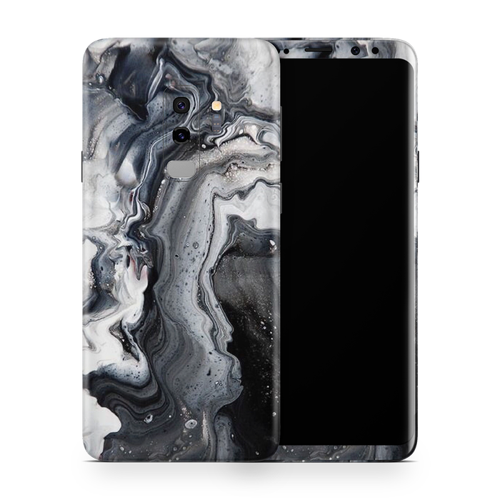 SkinNit Decal Sticker Skin Samsung Galaxy S9 Plus Marble White Desert (Decal Skin)