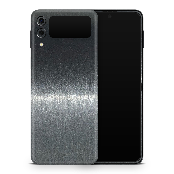 SkinNit Decal Sticker Skin Samsung Galaxy Z Flip 3 Brushed Steel (Decal Skin)