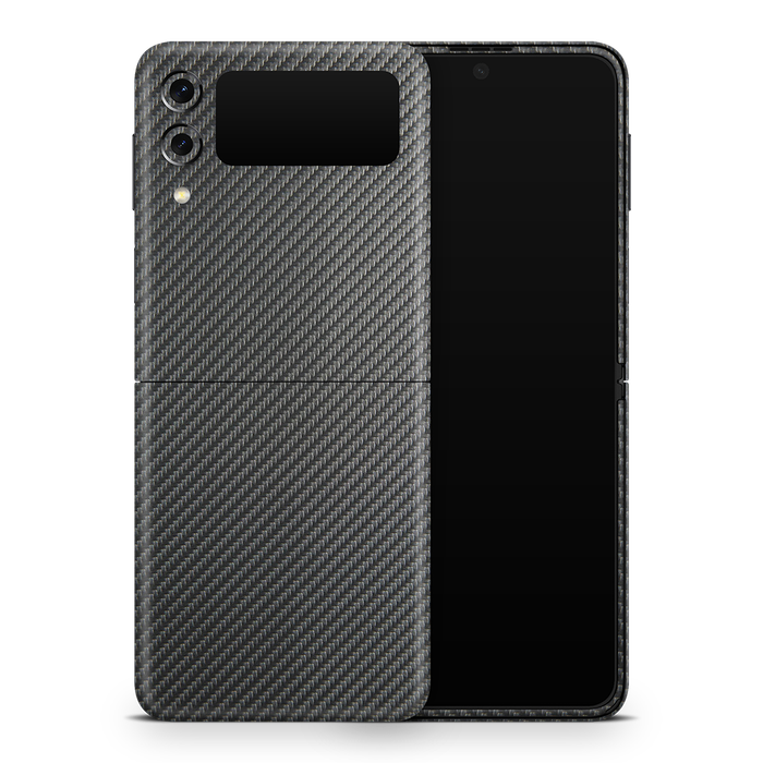 SkinNit Decal Sticker Skin Samsung Galaxy Z Flip 3 Carbon Fiber Anthracite (Decal Skin)