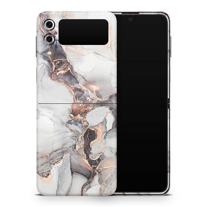 SkinNit Decal Sticker Skin Samsung Galaxy Z Flip 3 Marble Mystic (Decal Skin)