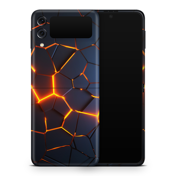 SkinNit Decal Sticker Skin Samsung Galaxy Z Flip 3 Premium Lava (Decal Skin)