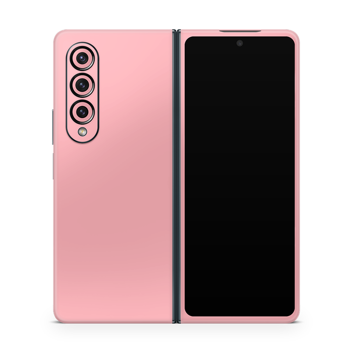 SkinNit Decal Sticker Skin Samsung Galaxy Z Fold 4 Pastel Pink (Decal Skin)