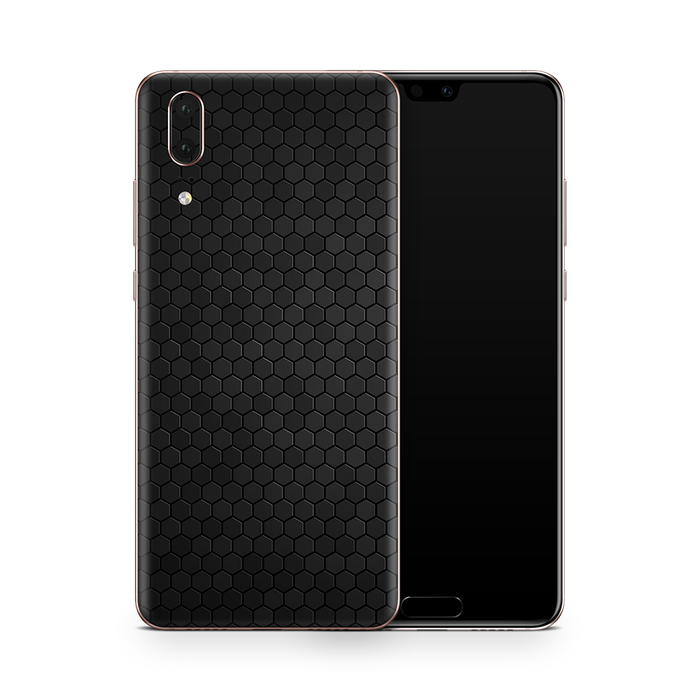 SkinNit Decal Sticker Skin Huawei P20 Honeycomb Black (Decal Skin)