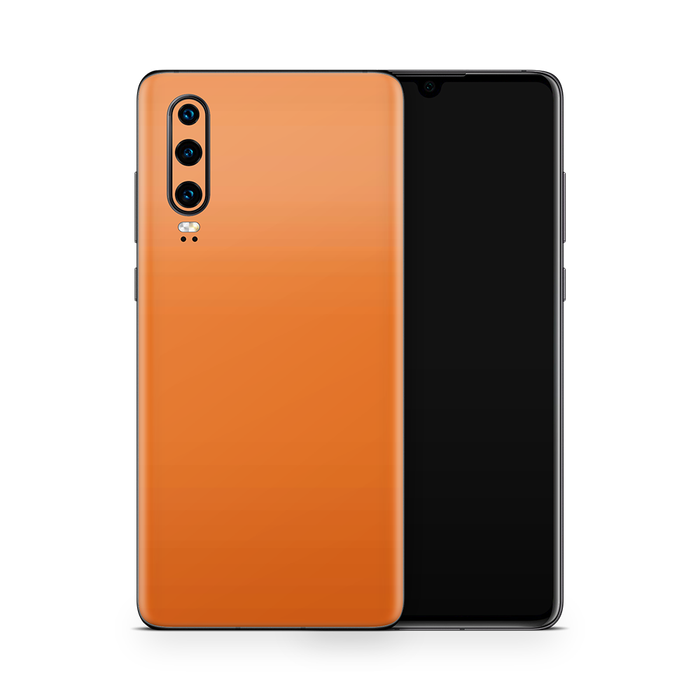 SkinNit Decal Sticker Skin Huawei P30 Matte Orange (Decal Skin)