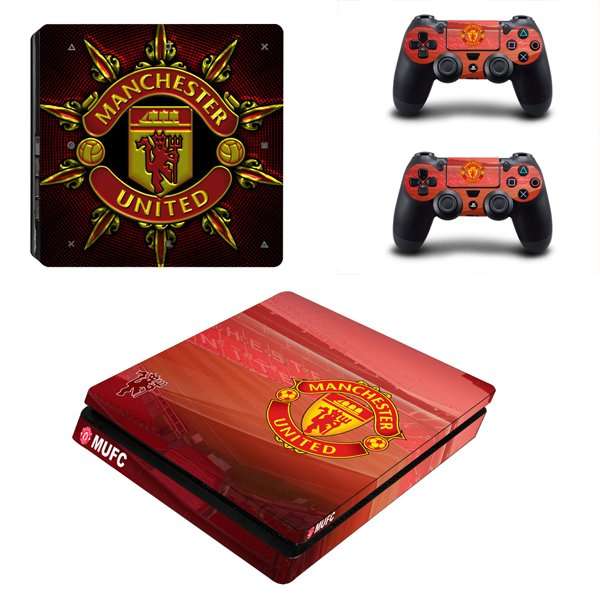 SkinNit Decal Sticker Skin For PS4 Slim: Manchester United 2016 (New Version)