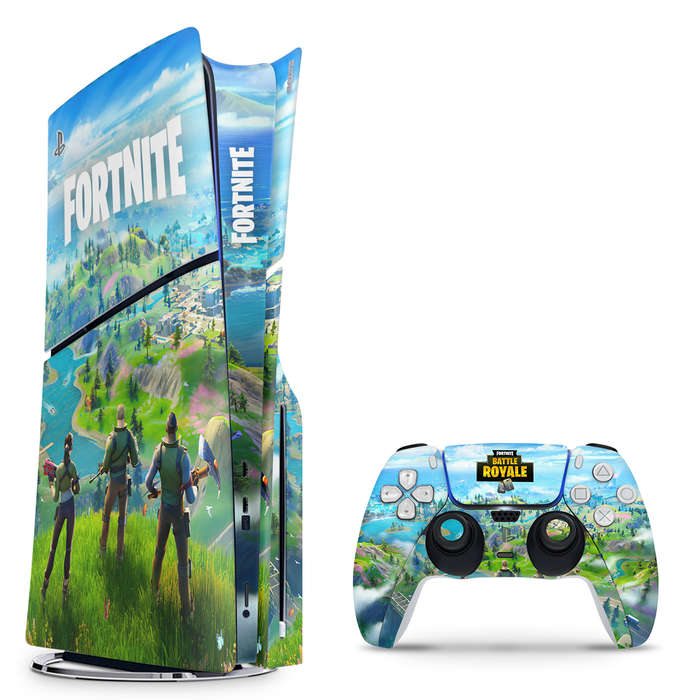 SkinNit Decal Sticker Skin For PS5 Slim : Fortnite