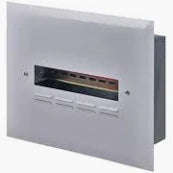 WHITE STEEL DIN DB FLUSH 18-WAY C/W TRAY